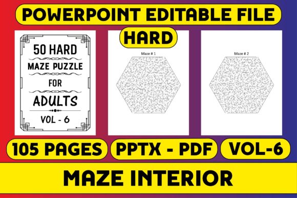50 Hard Adult Maze Puzzles for Creative Design