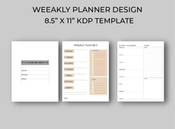 Effortless Weekly Planner for KDP Interior Design