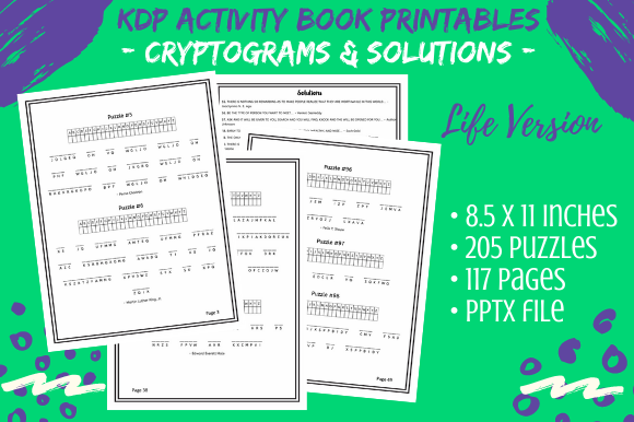Unlocking Creativity and Engagement with 205 Life Quotes Cryptograms for KDP
