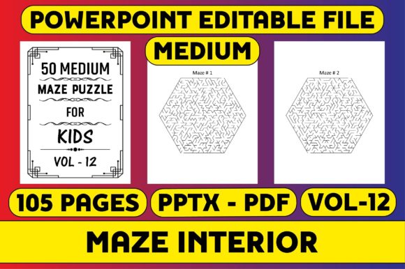 Unlocking Creativity and Engagement with 50 Medium Maze Puzzle Interior Vol-12