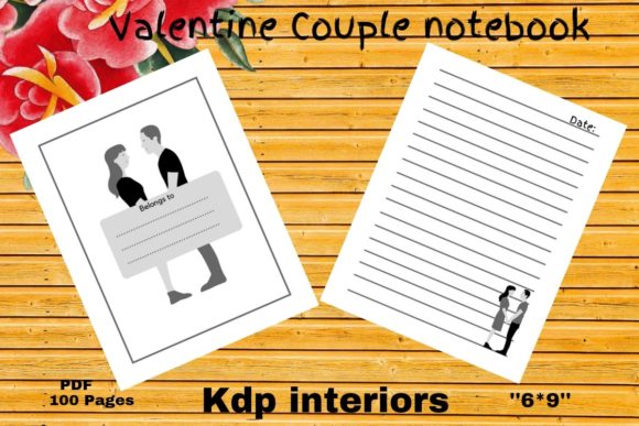 Valentine Couple Notebook Interiors: A Perfect Gift for Love and Creativity
