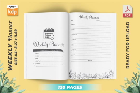 Weekly Planner KDP Interior - Printable: A Versatile Tool for Organizing Your Life